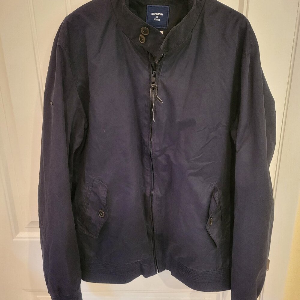 Superdry Iconic Harrington Jacket   L Navy